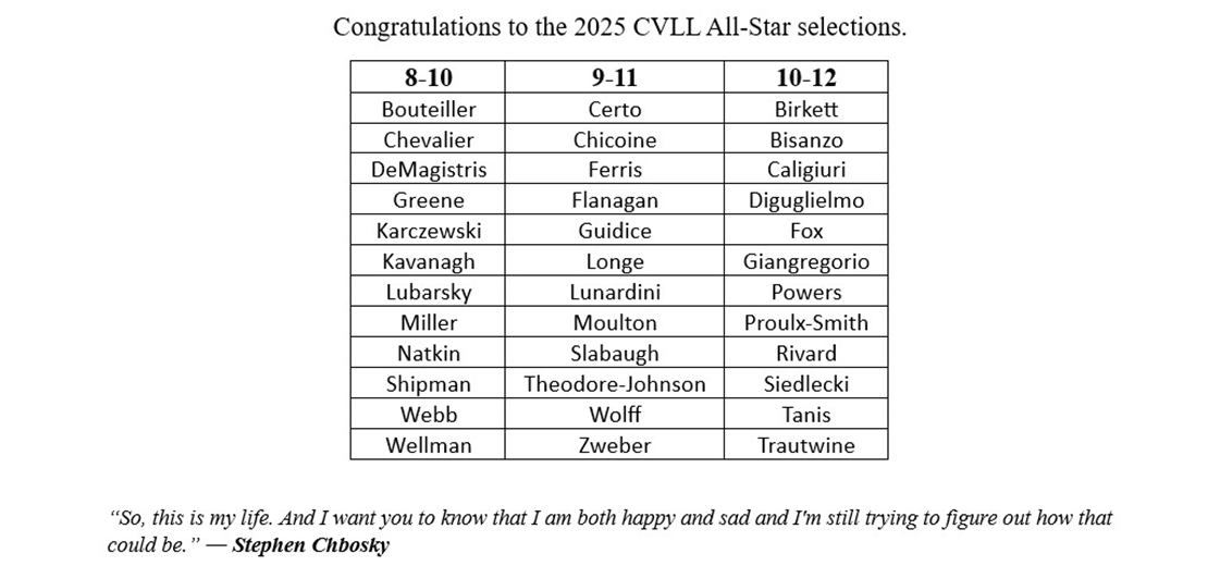 2025 CVLL All-Stars Selections