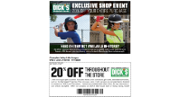 CVLL Discount Days at Dick's Re-Do - April 14-17